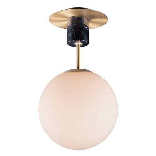 Maxim Lighting Vesper Satin Brass & Black Semi-Flush Mount by Maxim Lighting 26031SWSBRBK