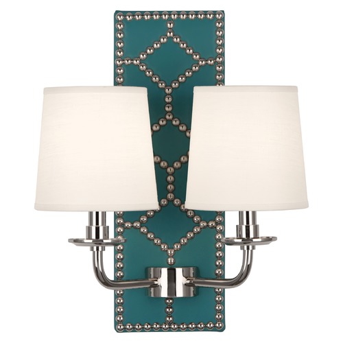 Robert Abbey Lighting Robert Abbey Lighting Williamsburg Lightfoot Wall Sconce with Fondine Fabric Shades S1033