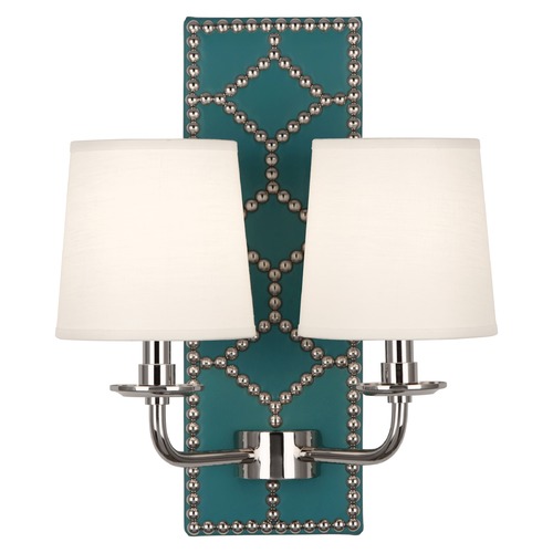 Robert Abbey Lighting Williamsburg Lightfoot Wall Sconce with Fondine Fabric Shades by Robert Abbey S1033