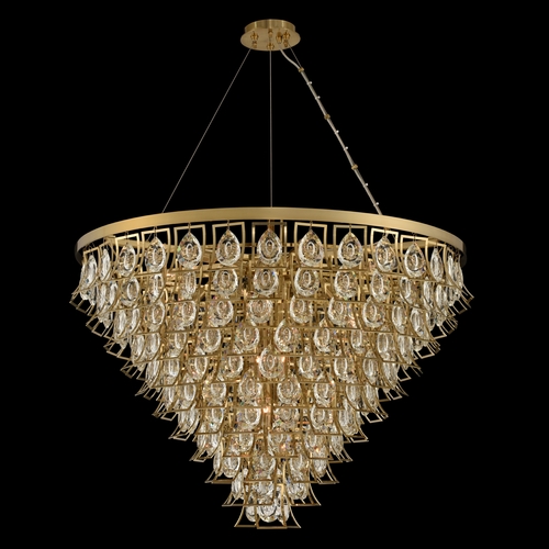 Carmella 36-Inch Crystal Pendant in Brushed Brass by Allegri Crystal