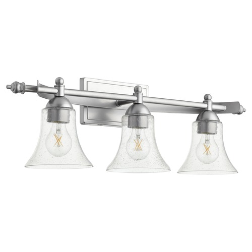 Quorum Lighting Aspen Classic Nickel Bathroom Light by Quorum Lighting 5077-3-64