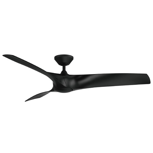 Modern Forms by WAC Lighting Modern Forms Zephyr Matte Black LED Ceiling Fan with Light FR-W2006-62L-MB