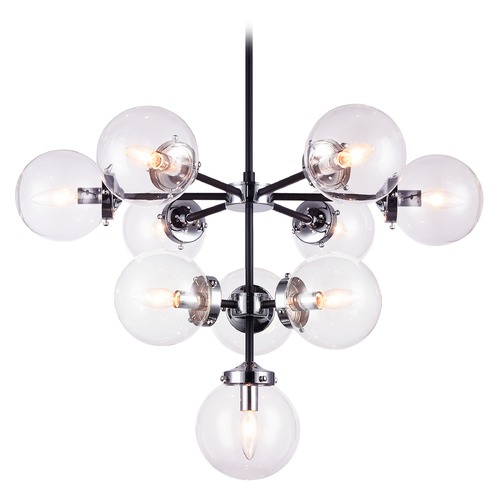 Maru Chrome Chandelier by Matteo Lighting