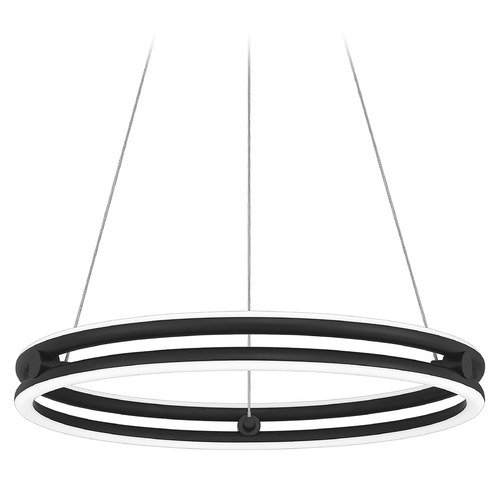 Graves 20-Inch LED Ring Pendant in Matte Black by Quoizel Lighting