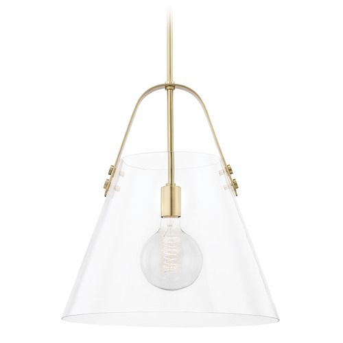 Mitzi Piper Extra Large Aged Brass Pendant Light