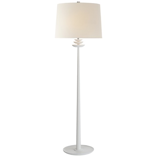 Aerin Beaumont Floor Lamp in Plaster White by Visual Comfort Signature