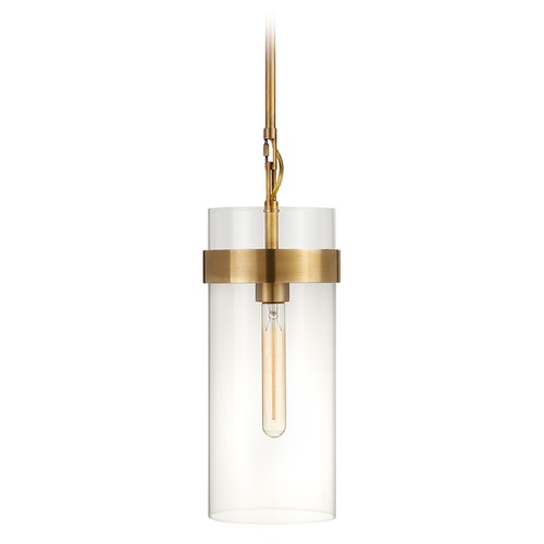 Visual Comfort Signature Collection Ian K. Fowler Presidio Small Pendant in Brass by Visual Comfort Signature S5673HABCG