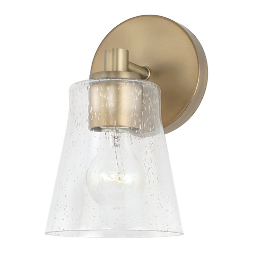 Baker 9.25-Inch Wall Sconce in Aged Brass by HomePlace by Capital Lighting