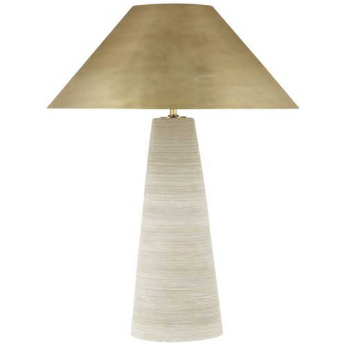 Karam Medium Table Lamp in Cream & Brass by Visual Comfort Modern