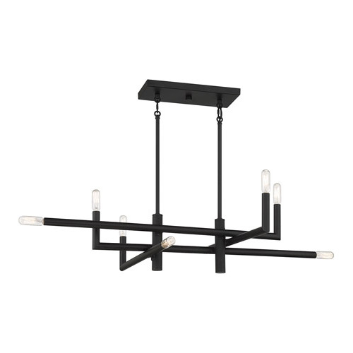 Savoy House Cristofer 36-Inch Linear Chandelier in Matte Black by Savoy House 1-1624-8-89