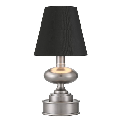 Currey and Company Galavant Brushed Nickel LED Table Lamp with Empire Shade
