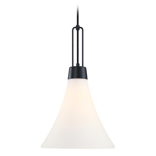 Designers Fountain Lighting Designers Fountain Evergreen Oasis Matte Black Pendant Light with Bell Shade D339M-12P-MB
