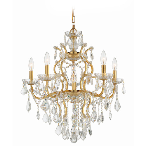 Crystorama Lighting Filmore Antique Gold Crystal Chandelier