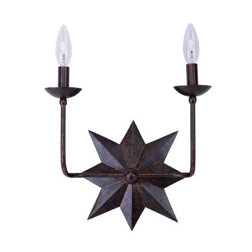 Crystorama Lighting Astro 2-Light Sconce in English Bronze by Crystorama Lighting 9232-EB