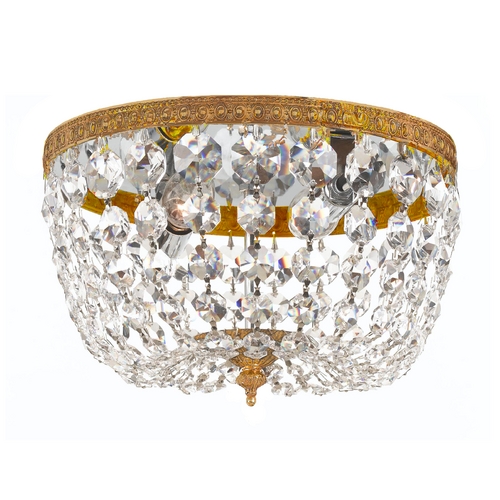 Richmond Crystal Flush Mount in Olde Brass by Crystorama Lighting
