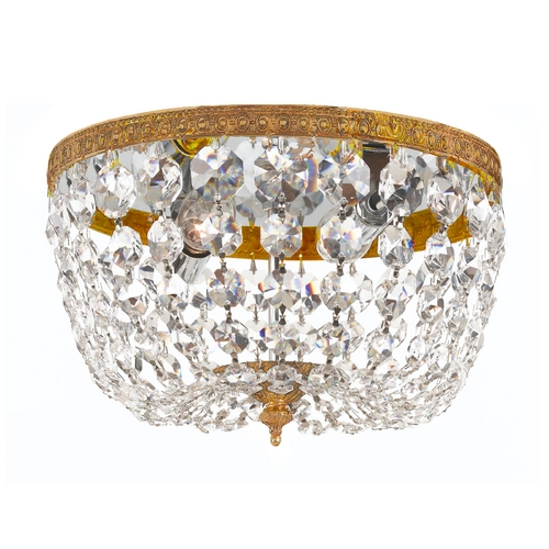 Crystorama Lighting Richmond Crystal Flush Mount in Olde Brass by Crystorama Lighting 710-OB-CL-MWP