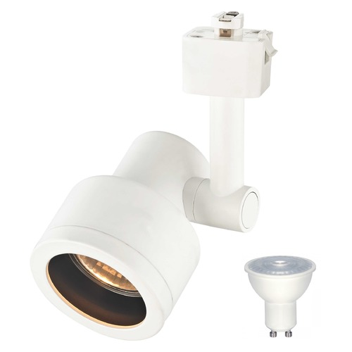 White 2700K LED Step Cylinder Head for Juno Track Systems by Recesso