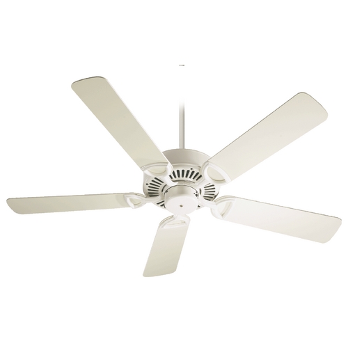 Estate Antique White Ceiling Fan Without Light by Quorum Lighting