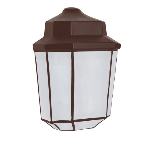 Besa Lighting Frosted Glass Outdoor Wall Light Bronze Costaluz by Besa Lighting 302898-FR