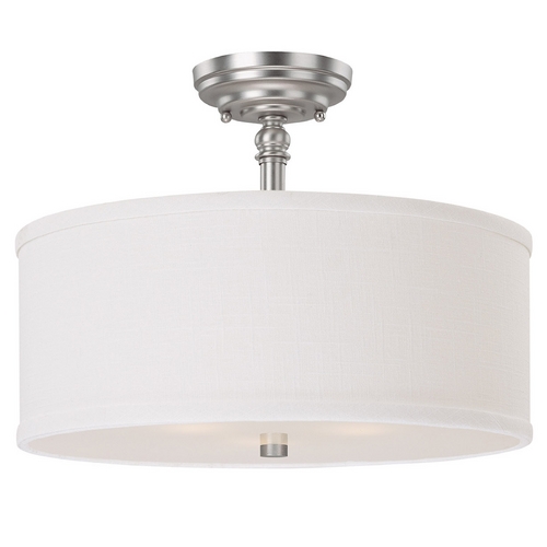 Loft 15.25-Inch Semi-Flush Mount in Matte Nickel by Capital Lighting