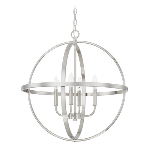 HomePlace by Capital Lighting Hartwell 23-Inch Orb Pendant in Brushed Nickel by HomePlace by Capital Lighting 317542BN