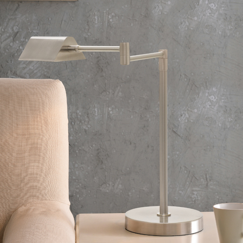 Delta Satin Nickel LED Swing-Arm Lamp by House of Troy Lighting