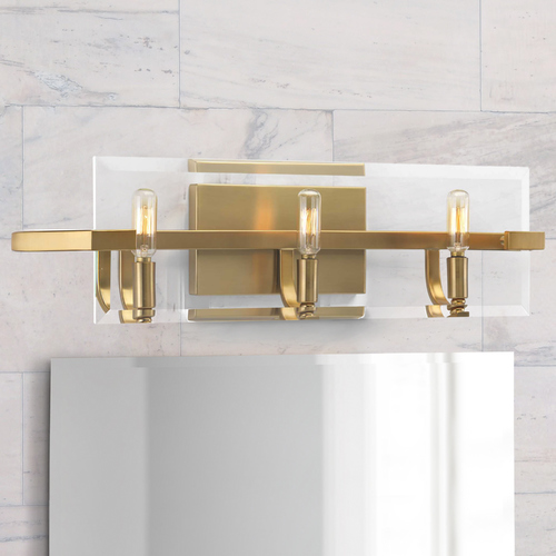 Progress Lighting Cahill Brushed Bronze 3-Light Bathroom Light by Progress Lighting P300110-109