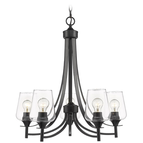 Joliet Matte Black Chandelier by Z-Lite