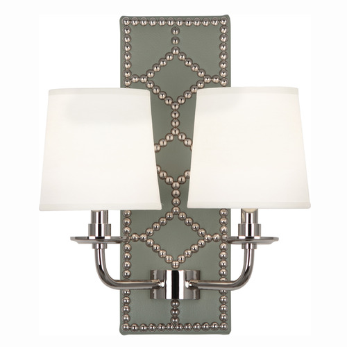 Robert Abbey Lighting Williamsburg Lightfoot Wall Sconce with Fondine Fabric Shades