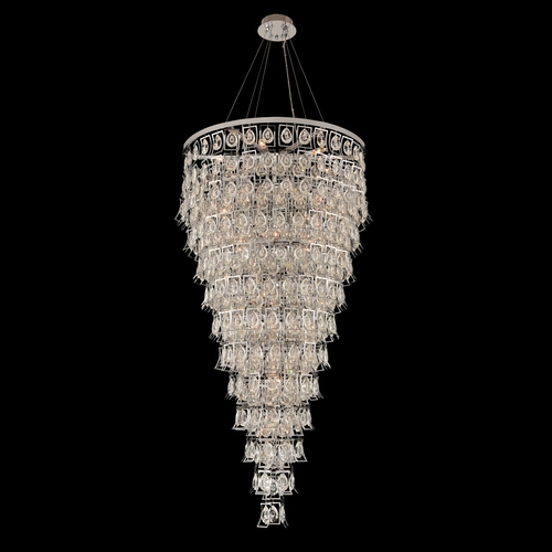 Carmella 36-Inch Wide Foyer Pendant in Chrome by Allegri Crystal