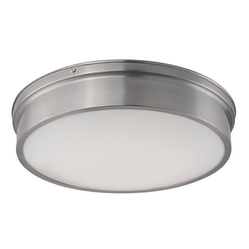 Kuzco Lighting Modern Brushed Nickel LED Flush Mount with White Shade 3000K 1250LM by Kuzco Lighting FM5017-BN