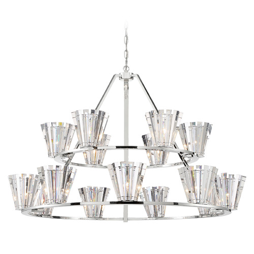 Ricca 15-Light Chrome Chandelier by Eurofase Lighting