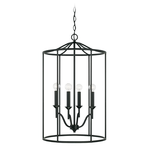 HomePlace by Capital Lighting Peyton 29-Inch High Matte Black Pendant by HomePlace by Capital Lighting 542041MB