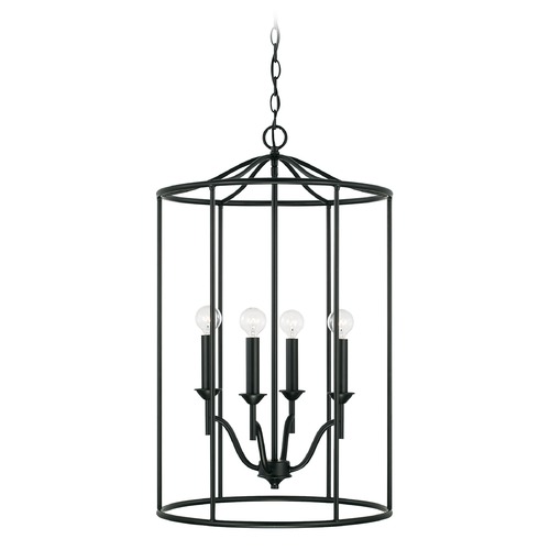 Capital Lighting Peyton 29-Inch High Matte Black Pendant by HomePlace by Capital Lighting 542041MB
