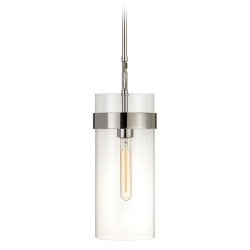 Visual Comfort Signature Collection Ian K. Fowler Presidio Small Pendant in Nickel by Visual Comfort Signature S5673PNCG