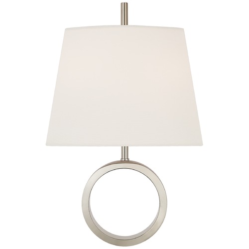 Visual Comfort Signature Collection Thomas OBrien Simone Small Sconce in Nickel by Visual Comfort Signature TOB2630PNL