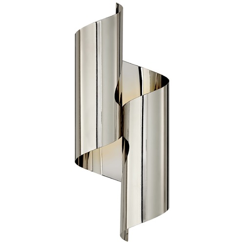 Aerin Iva Medium Wrapped Sconce in Polished Nickel by Visual Comfort Signature