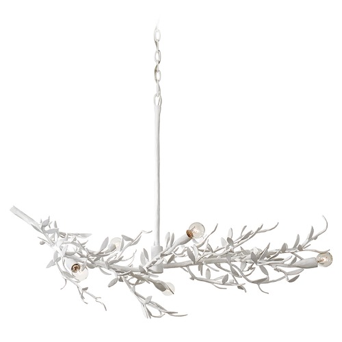 Julie Neill Mandeville Linear Chandelier in White by Visual Comfort Signature