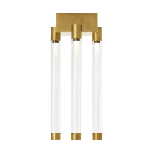 Kelly Wearstler Phobos Short 277V LED Flush Mount in Brass by Visual Comfort Modern