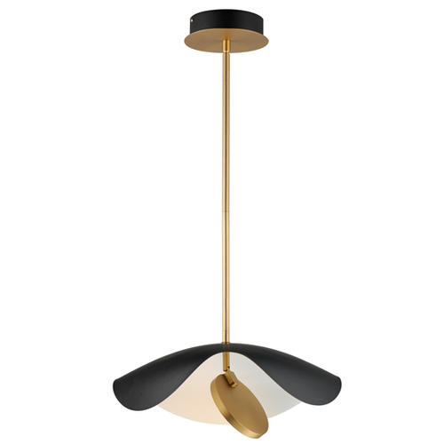 ET2 Lighting Carmen 16.50-Inch LED Pendant in Gold by ET2 Lighting E24964-WTBKGLD