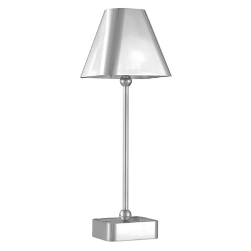 Currey and Company Gadabout Polished Nickel LED Table Lamp with Rectangle Shade
