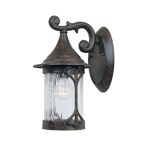 Designers Fountain Lighting Outdoor Wall Light with Clear Glass in Chestnut Finish 20911-CHN