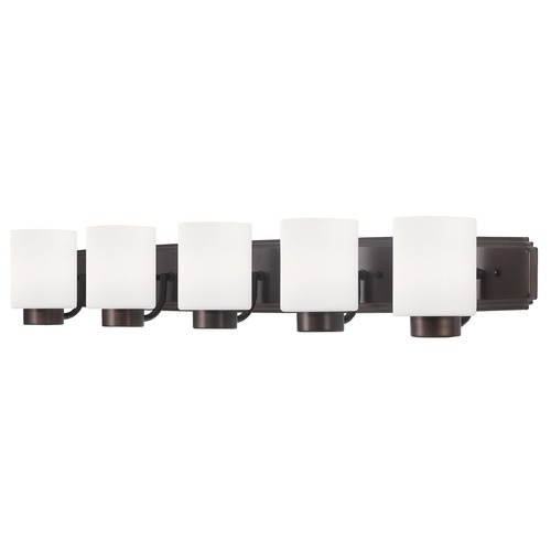 Dolan Designs Lighting Modern Bathroom Light in Bronze Finish with Cylinder Glass Shades 3505-62