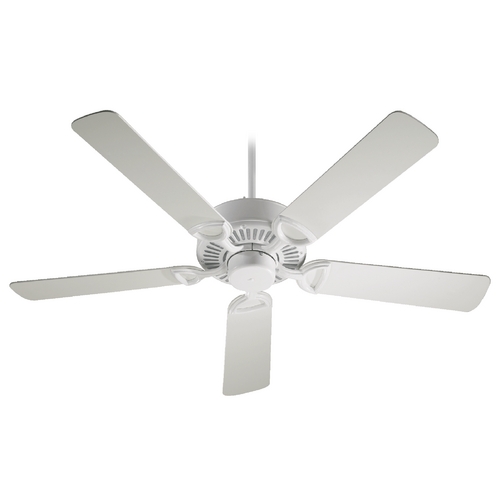 Estate Studio White Ceiling Fan Without Light by Quorum Lighting