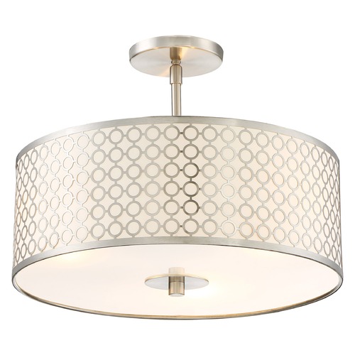 George Kovacs Lighting Dots Semi-Flush Mount in Brushed Nickel by George Kovacs P1267-084