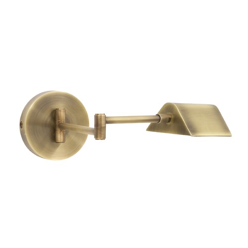 Delta Antique Brass LED Swing-Arm Lamp by House of Troy Lighting