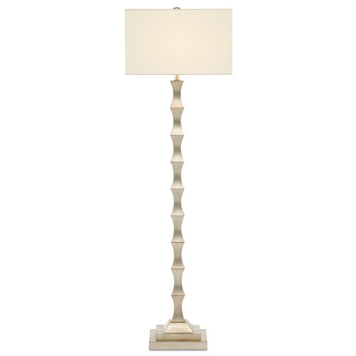 Lyndhurst Floor Lamp in Silver Leaf by Currey & Company