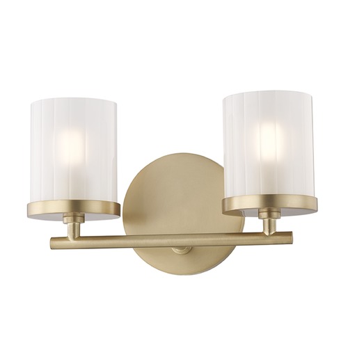 Ryan Aged Brass Bathroom Light by Mitzi by Hudson Valley