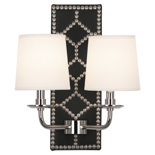 Robert Abbey Lighting Williamsburg Lightfoot Wall Sconce with Fondine Fabric Shades