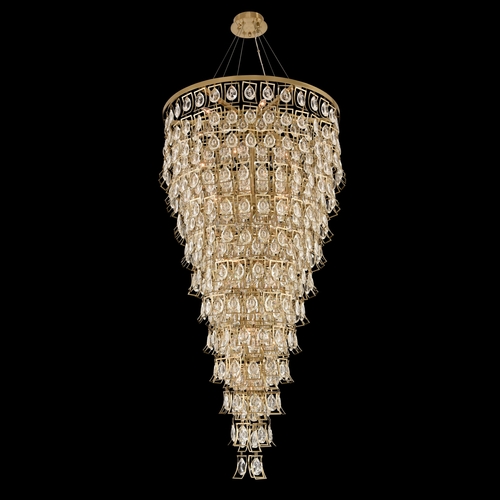 Allegri Lighting Carmella 26-Inch Wide Foyer Pendant in Brass by Allegri Crystal 031954-039-FR001